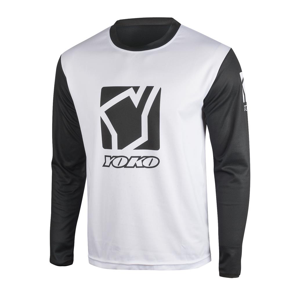 MARŠKINĖLIAI MX jersey YOKO SCRAMBLE white / black