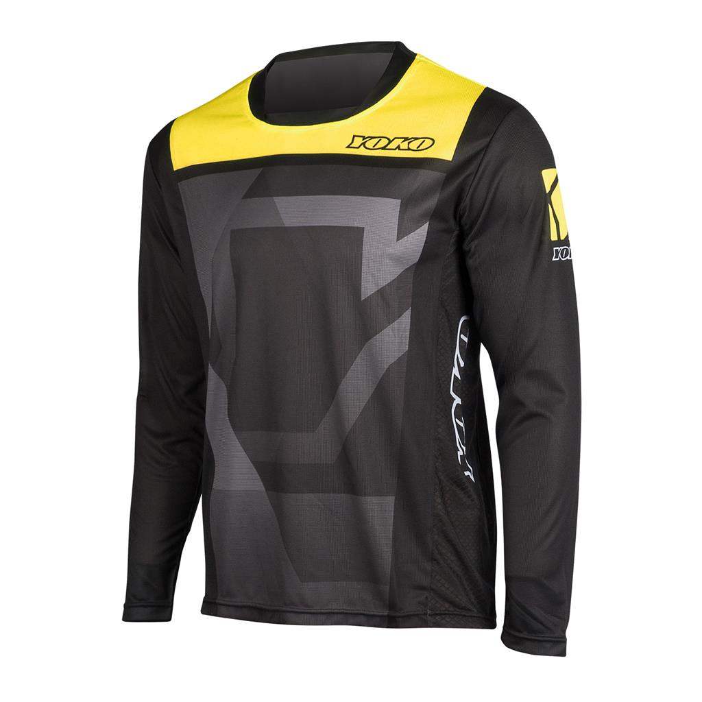 MARŠKINĖLIAI MX jersey YOKO KISA black / yellow