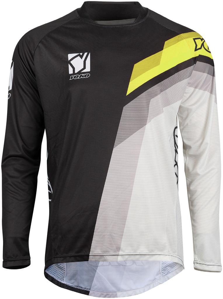 MARŠKINĖLIAI (vaikiški) MX jersey YOKO VIILEE black / white / yellow