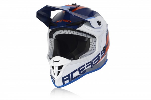 Šalmas ACERBIS LINEAR HELMETS - BLUE/WHITE