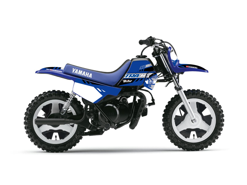 Grafikų komplektas Yamaha PW50 KUTVEK Tracx Graphic Kit Blue 1990-